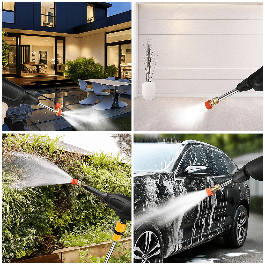Sladdlös högtryckstvätt - Sladdlös högtryckstvätt för bil, trädgård och terrass