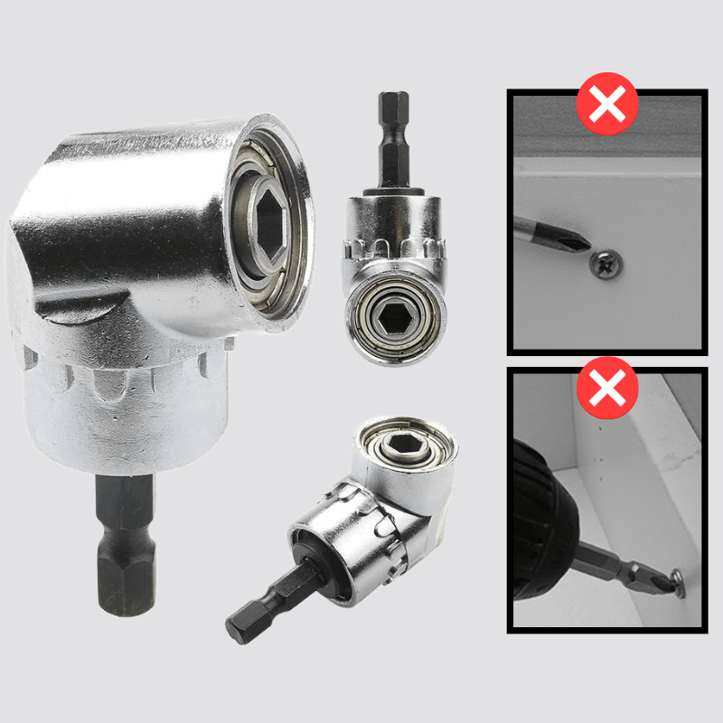 Eckborradapter - 105°-vinkelfäste för skruvarbete i trånga utrymmen