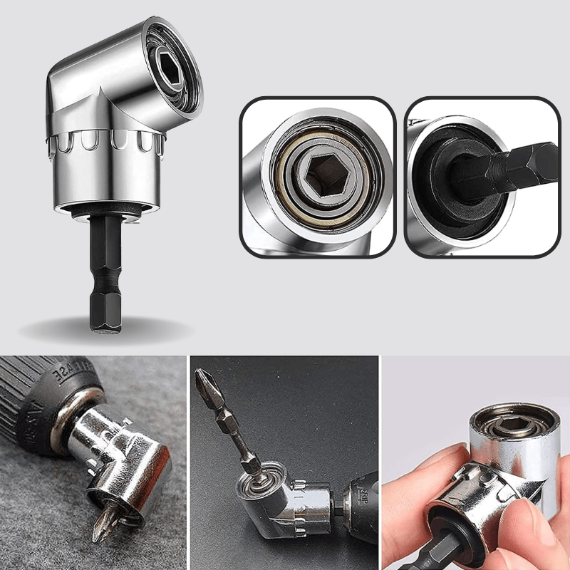 Eckborradapter - 105°-vinkelfäste för skruvarbete i trånga utrymmen