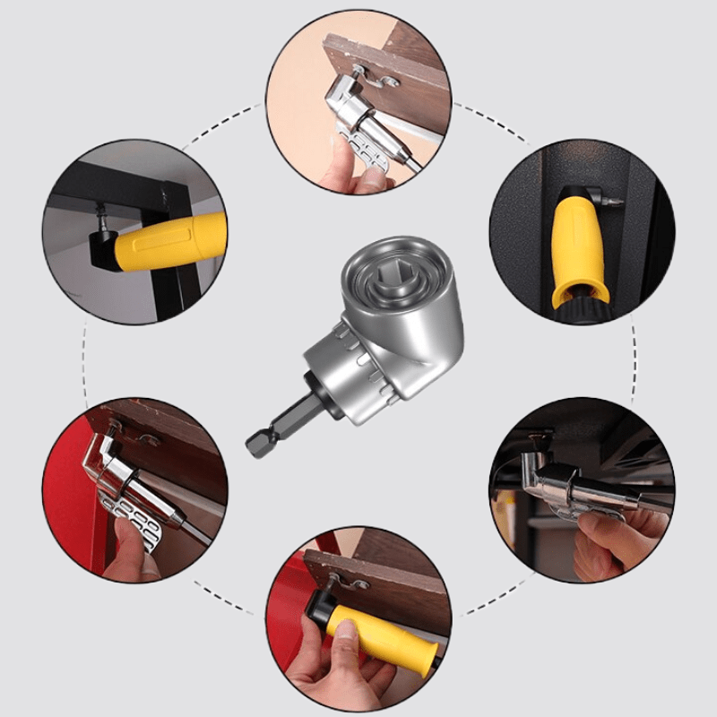 Eckborradapter - 105°-vinkelfäste för skruvarbete i trånga utrymmen