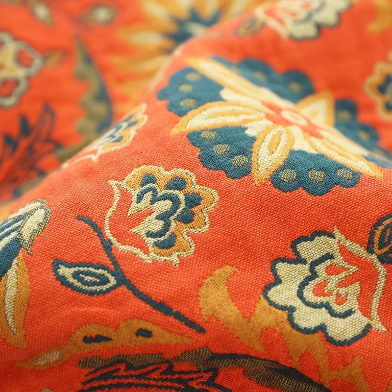 Mysig lyxig bomullsfilten – Elegant Boho-Jacquard sofföverdrag & dagbädd