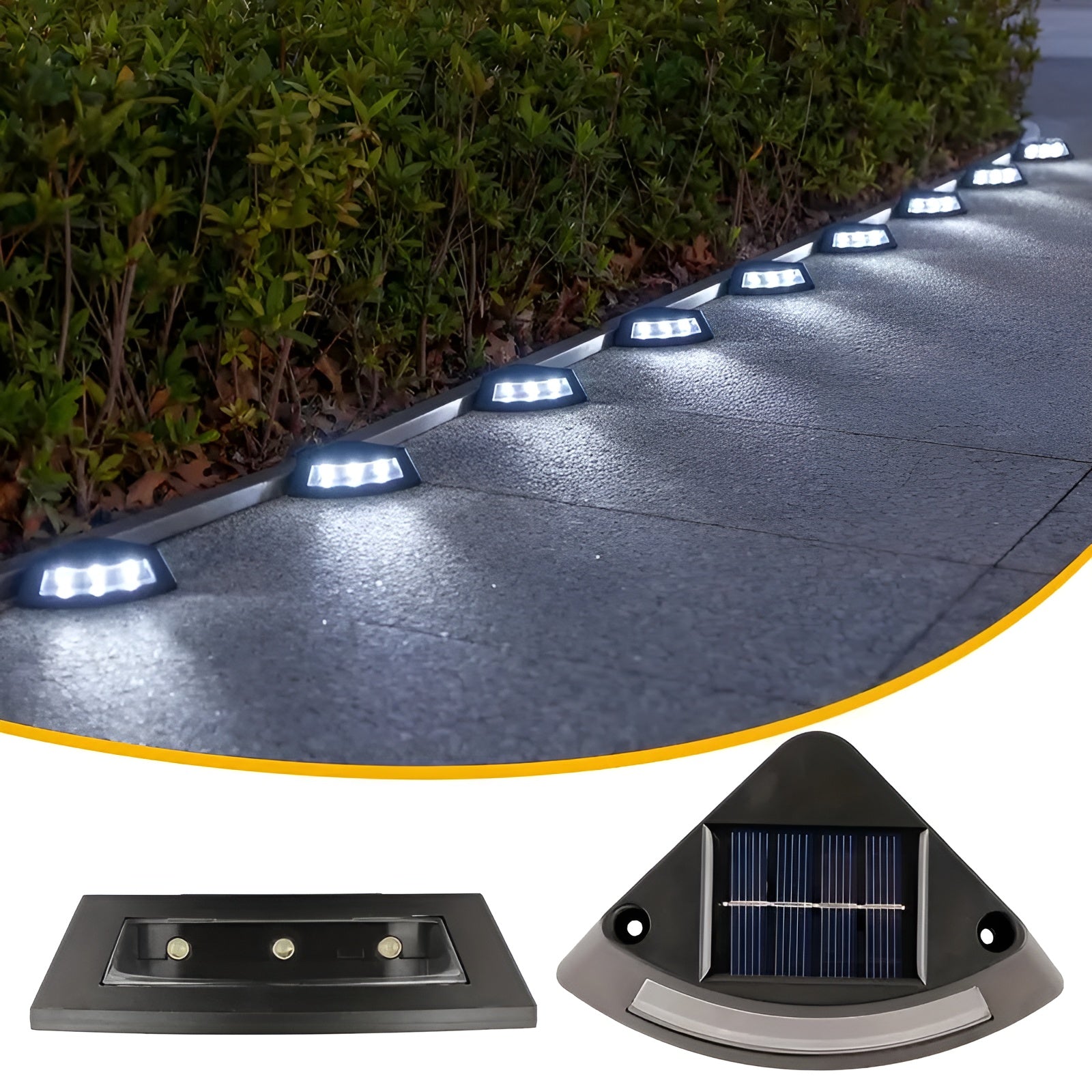 Solälskande trappbelysning i ett 4-pack – Väderbeständig | Perfekt för trädgård, gångvägar och utomhusområden