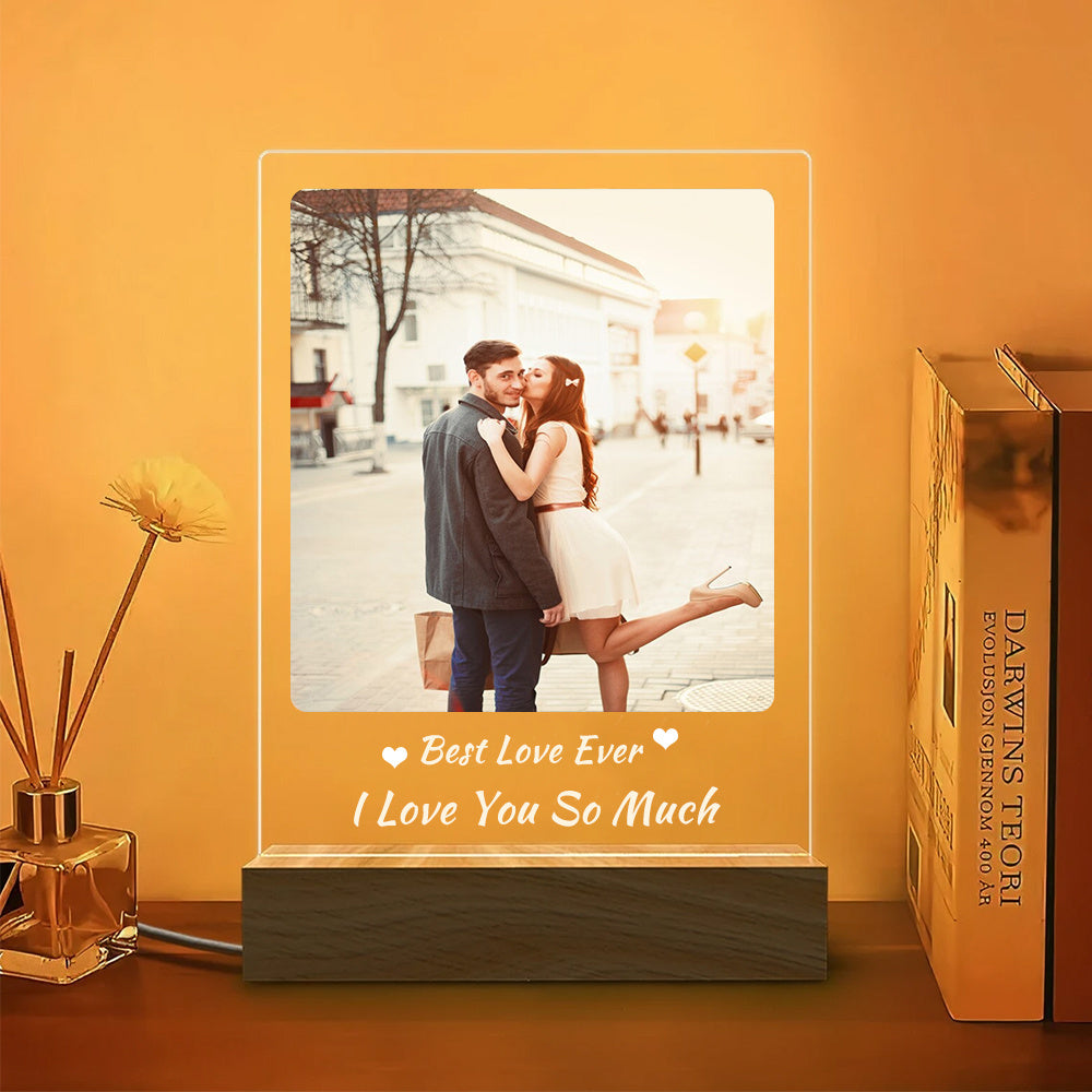 Digital Fotoram Akryl Ljus Nattlampa