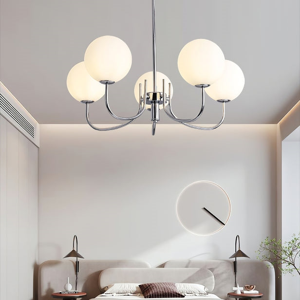 Bubble Pink Glass Marshmallow Kandelaber