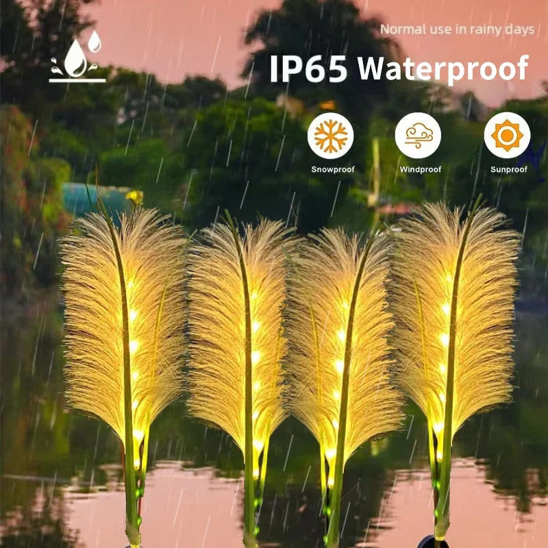 Solcell Rieten Trädgårdsbelysning Ute Dekorativ