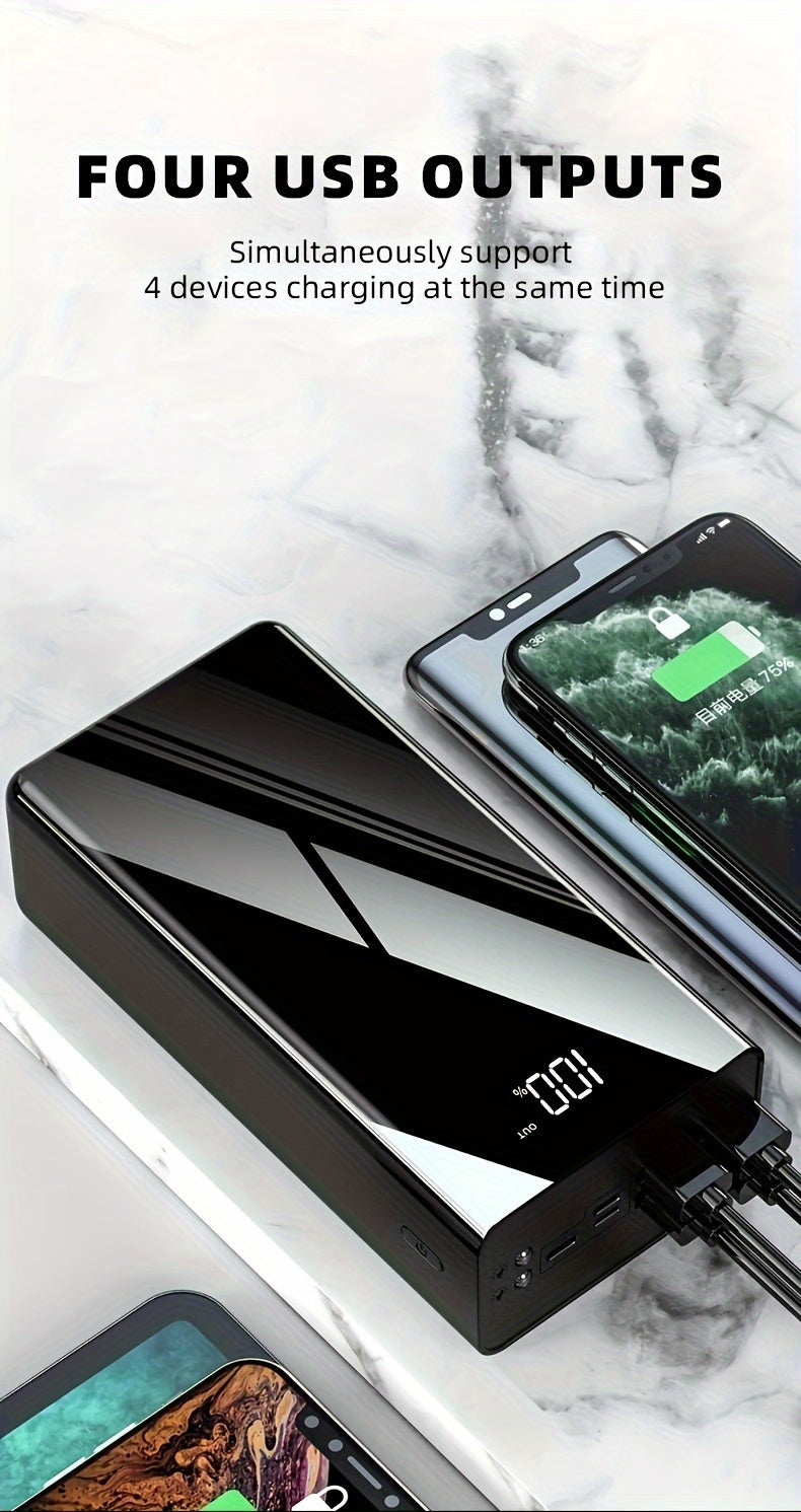 50000mAh Power Bank Snabb Laddning LED Display Ficklampa