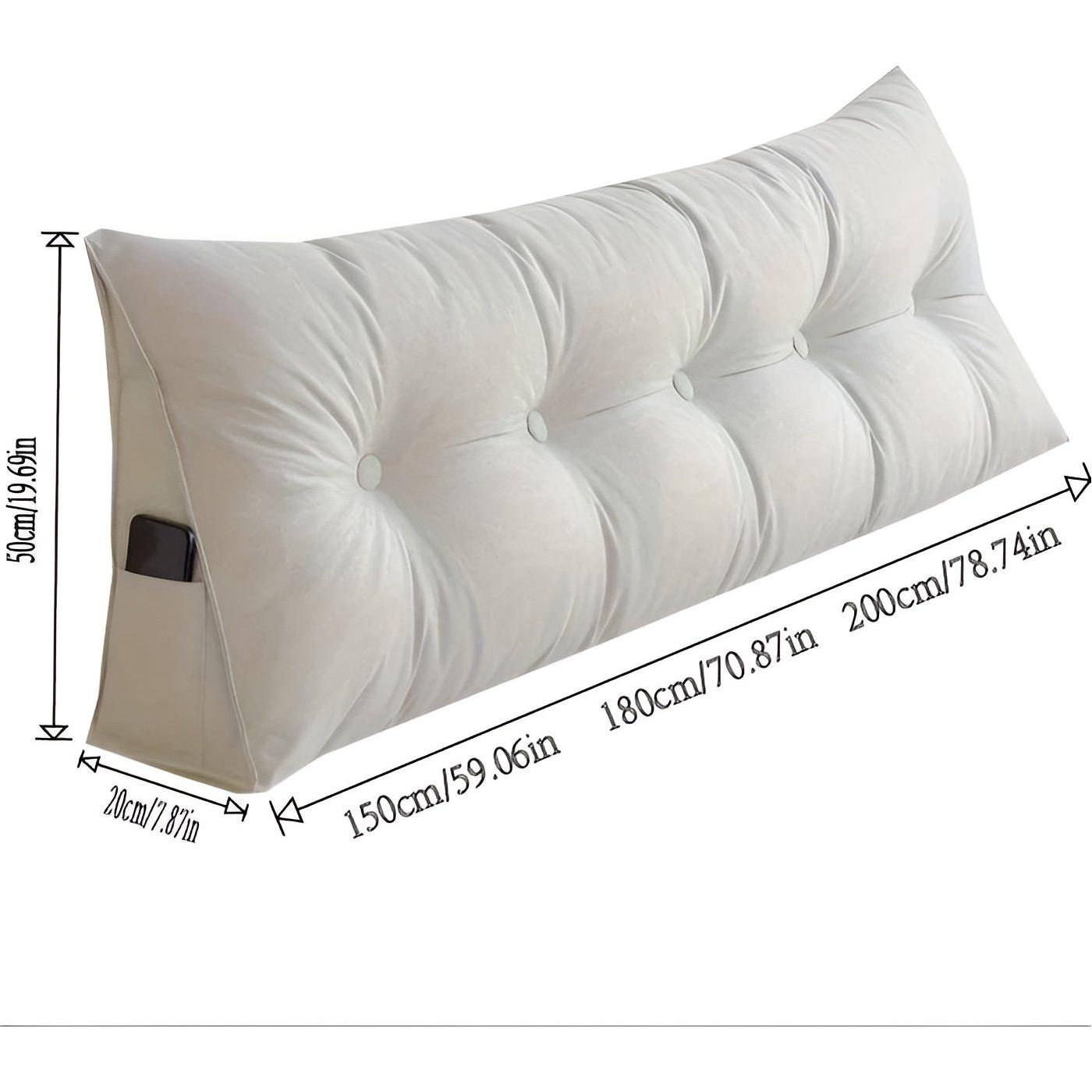 PlushTriangle Kudde – Andas Linne Triangulär Ryggkudde