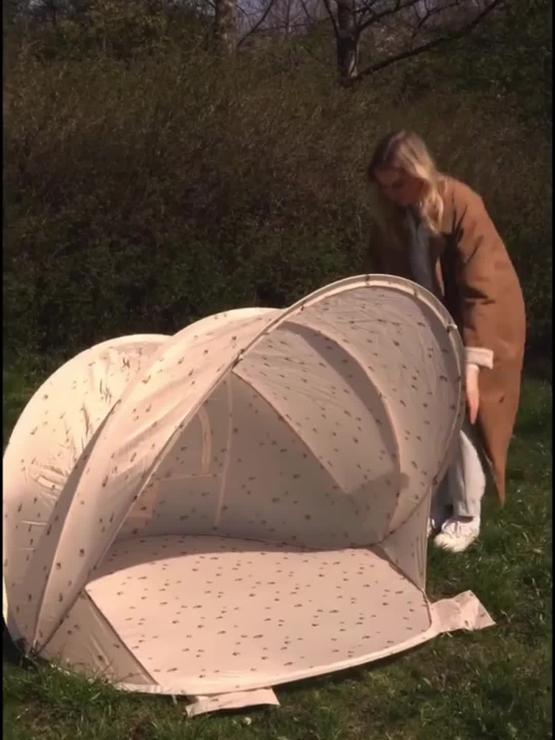 Carvallo Strandmuschel Sunviva Mini | Med dragkedja | 131 × 119 × 90 cm | För strand, trädgård & camping