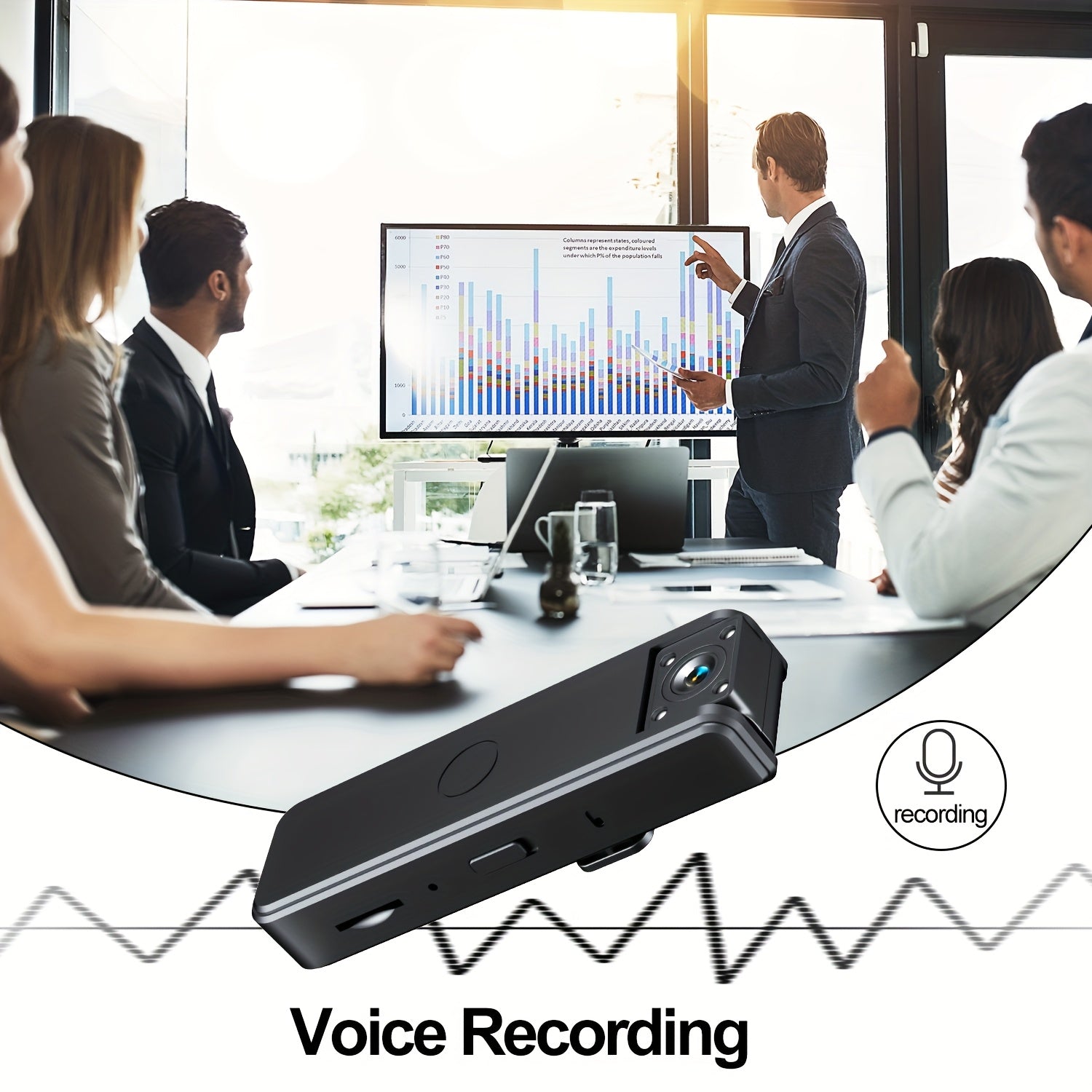 Mini kamera med klipp för videoinspelning