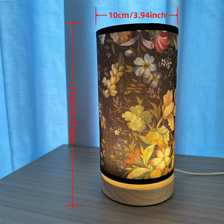 GlowWood - Fantasifull LED Bordslampa med Träbas