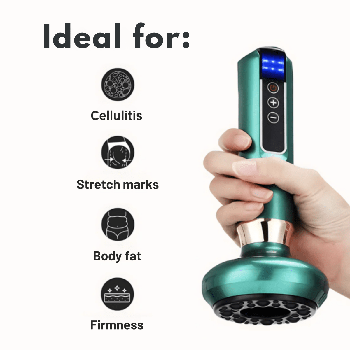 DERMAGLOW – Huduppstramande massageapparat mot celluliter