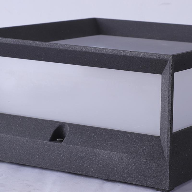 Trädgård Solar LED Postlampa Svart Aluminium