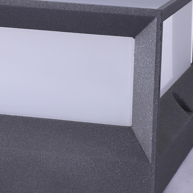 Trädgård Solar LED Postlampa Svart Aluminium