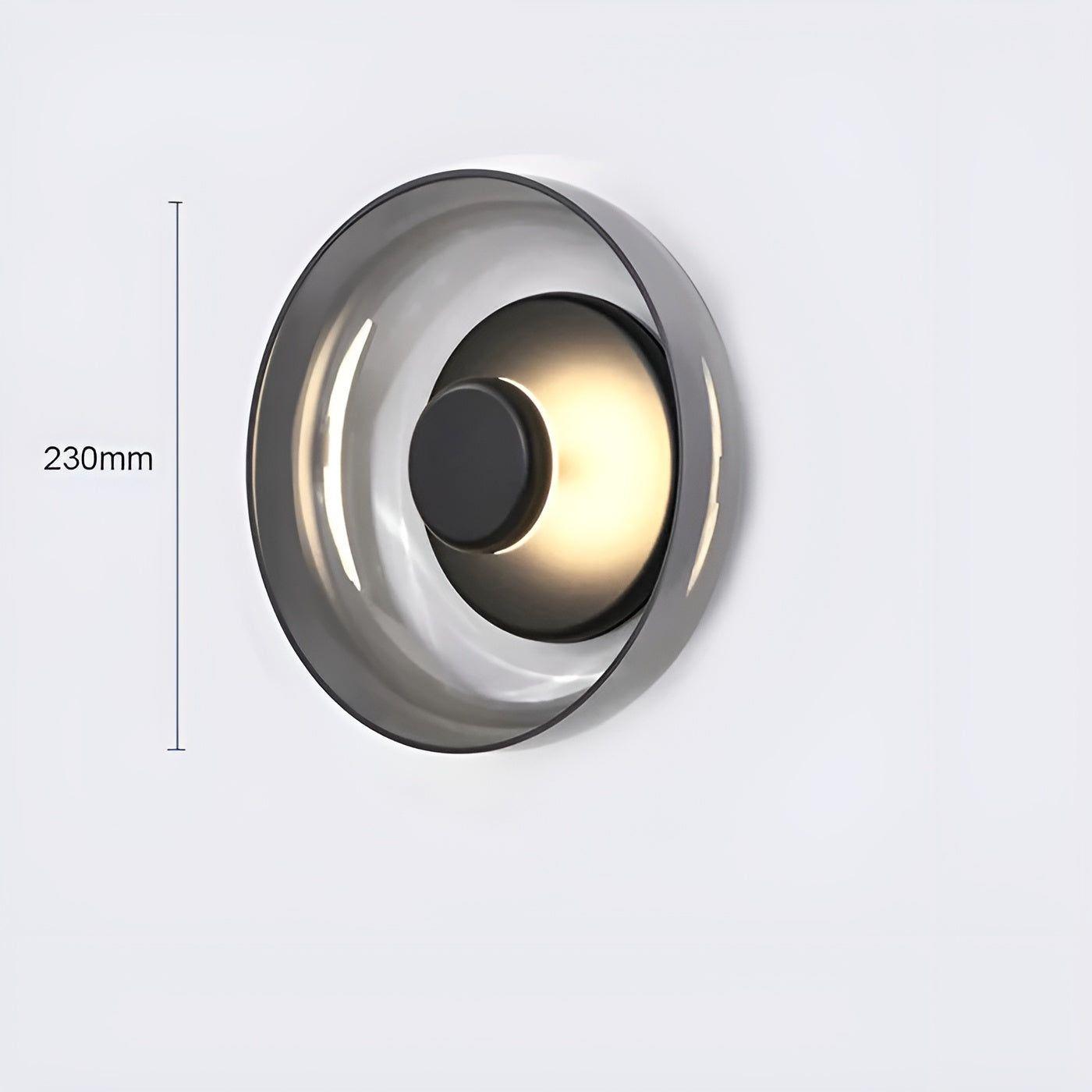 LED-vägglampa i glas – Nordisk design med varmt ljus | Idealisk för hall och vardagsrum