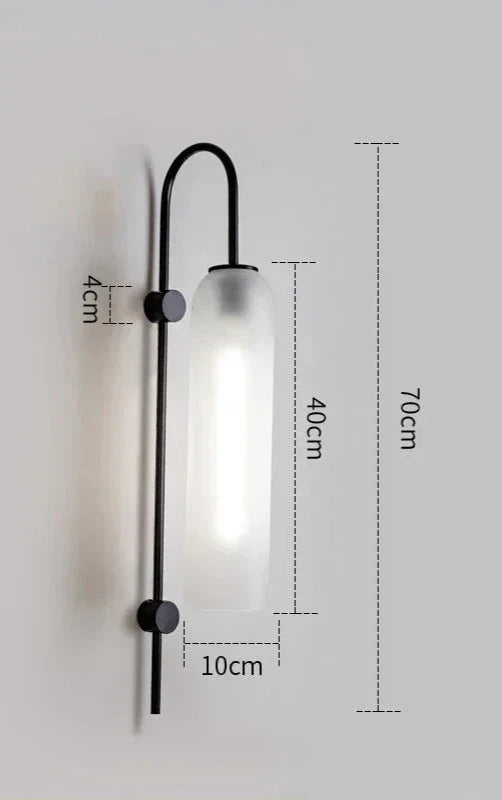 GlassGlow - Modern LED Vägglampa av Glas