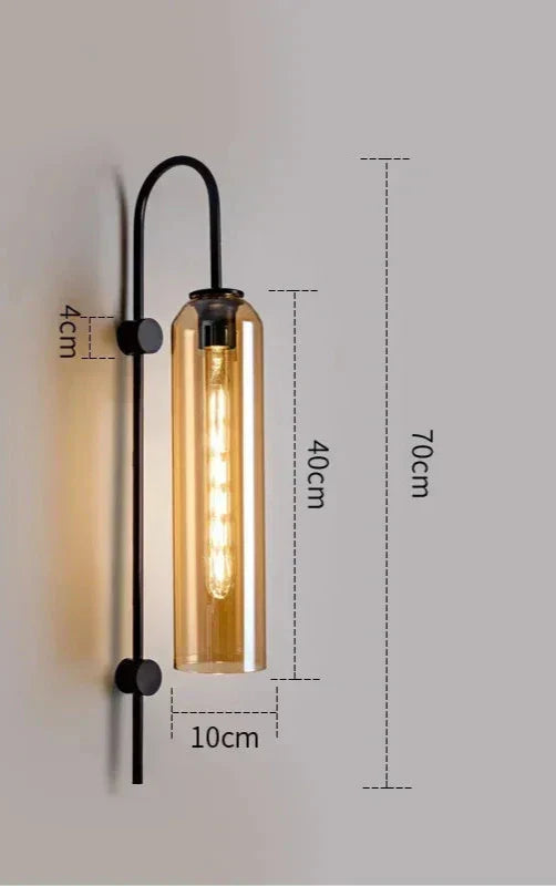 GlassGlow - Modern LED Vägglampa av Glas