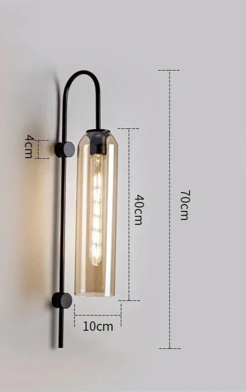 GlassGlow - Modern LED Vägglampa av Glas
