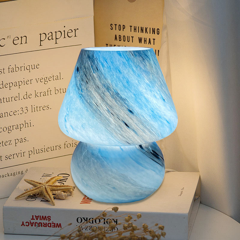 LumiGlow – Glaskula Svamp Lampa med LED-belysning