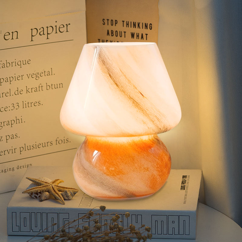 LumiGlow – Glaskula Svamp Lampa med LED-belysning
