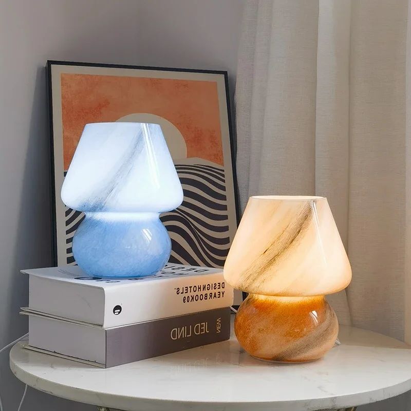 LumiGlow – Glaskula Svamp Lampa med LED-belysning