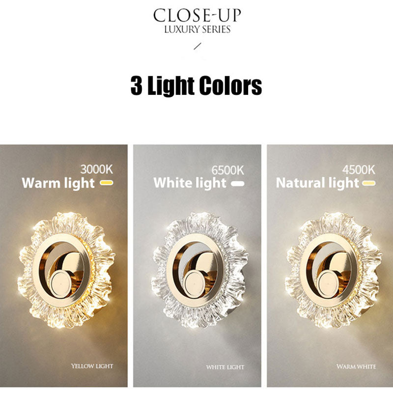 SunGlow – Guld LED Vägglampa