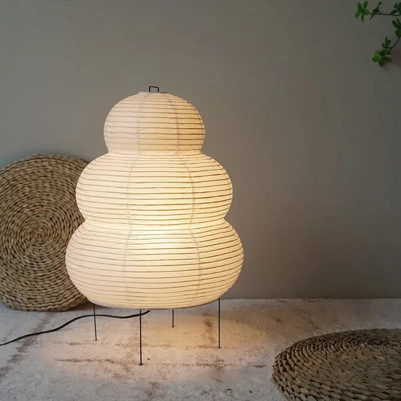 LumiZen – Japansk Pappers Taklampa i Retro Stil, Traditionell Belysning för Sovrum och Vardagsrum