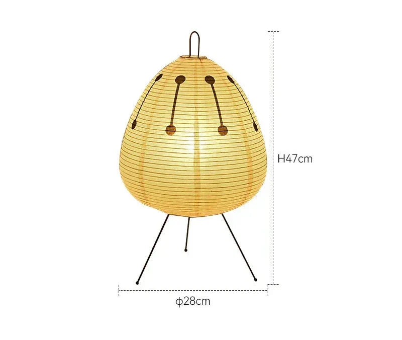 LumiZen – Japansk Pappers Taklampa i Retro Stil, Traditionell Belysning för Sovrum och Vardagsrum