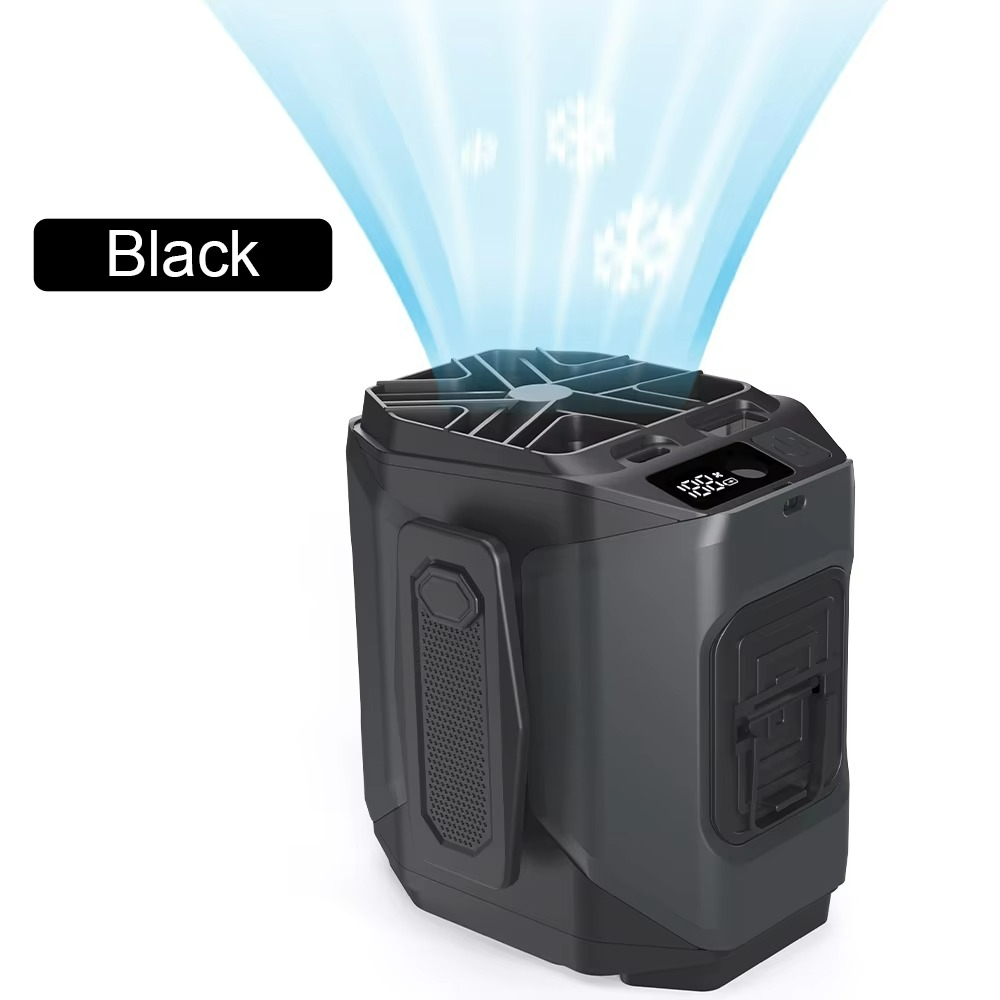 Carvallo Herrventilator Venturo Noble | 20.000 mAh Powerbank | Bälteklämma & LED-lampa | Kompakt 8,6 × 9,8 cm