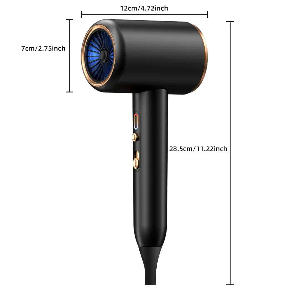 Högpresterande hårtork 2400W med kall- och varmluftsfunktion - Ionteknologi