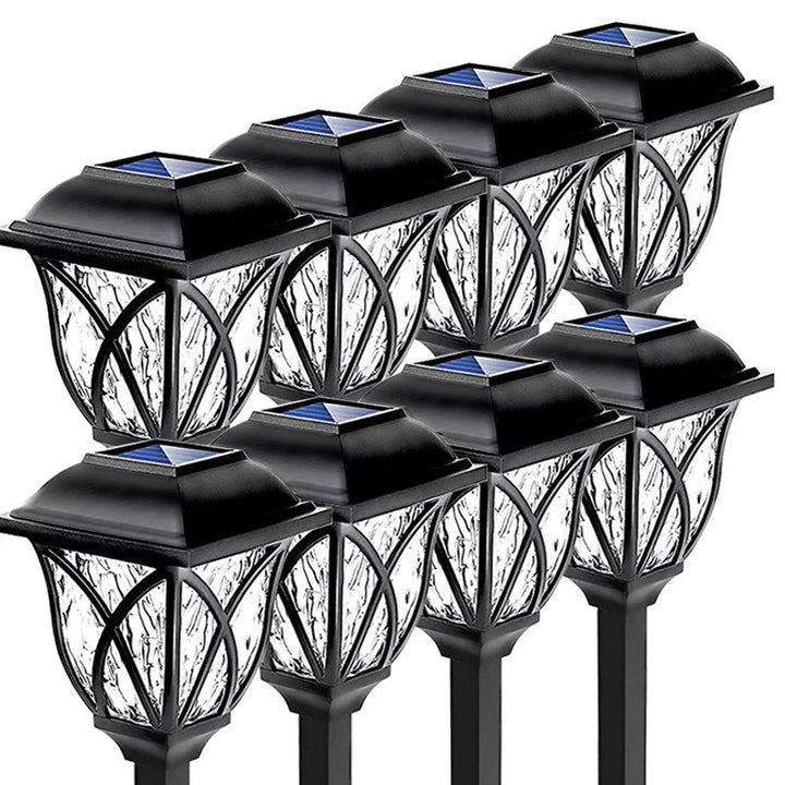 Solar Trädgårdbelysning med Naturlig Charm – Eleganta Lampor för Utomhusbruk