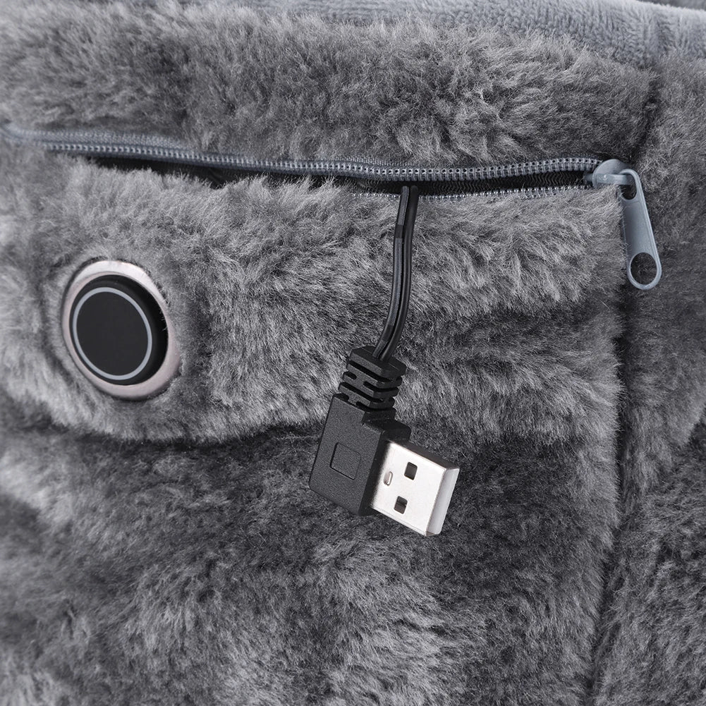 Dreamstep USB-uppvärmda tofflor - Plysch-elektriska inneskor för varma fötter