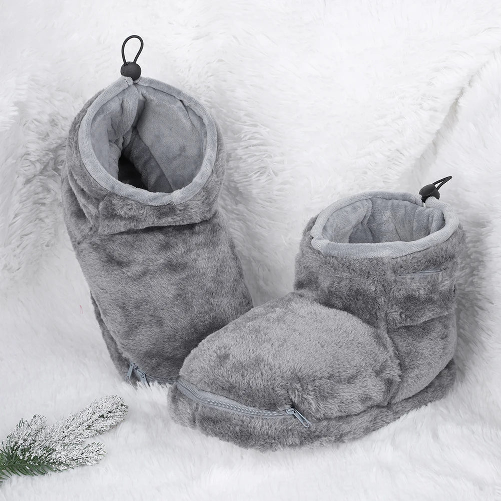 Dreamstep USB-uppvärmda tofflor - Plysch-elektriska inneskor för varma fötter