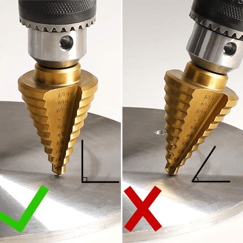 Borrset – 6-delat, titanbehandlade steg- och tandborr för trä, plast och metall