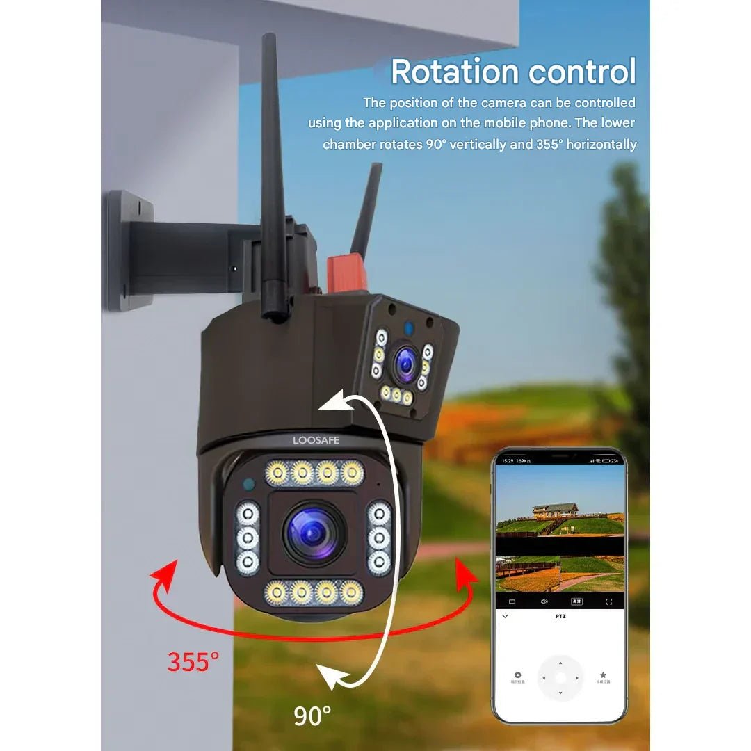 GUARDIAN EYE 4K – Trådlös utomhus säkerhetskamera med solpanel och 10-faldig zoom