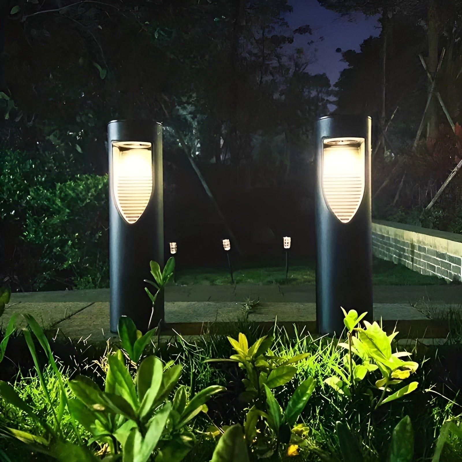 GlowAperture Light - Dekorativ vattentät solcylinder utomhus LED-gräsbelysning