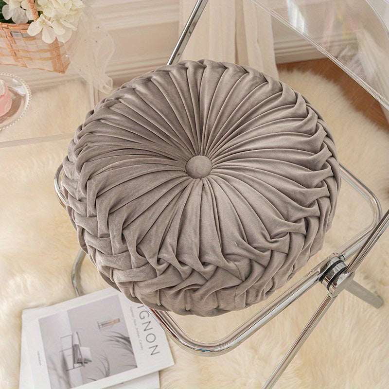 Pumpakudde - Sammet Rund Kuddfodral för Soffa, Tatami, Vardagsrum och Kontorsdekoration