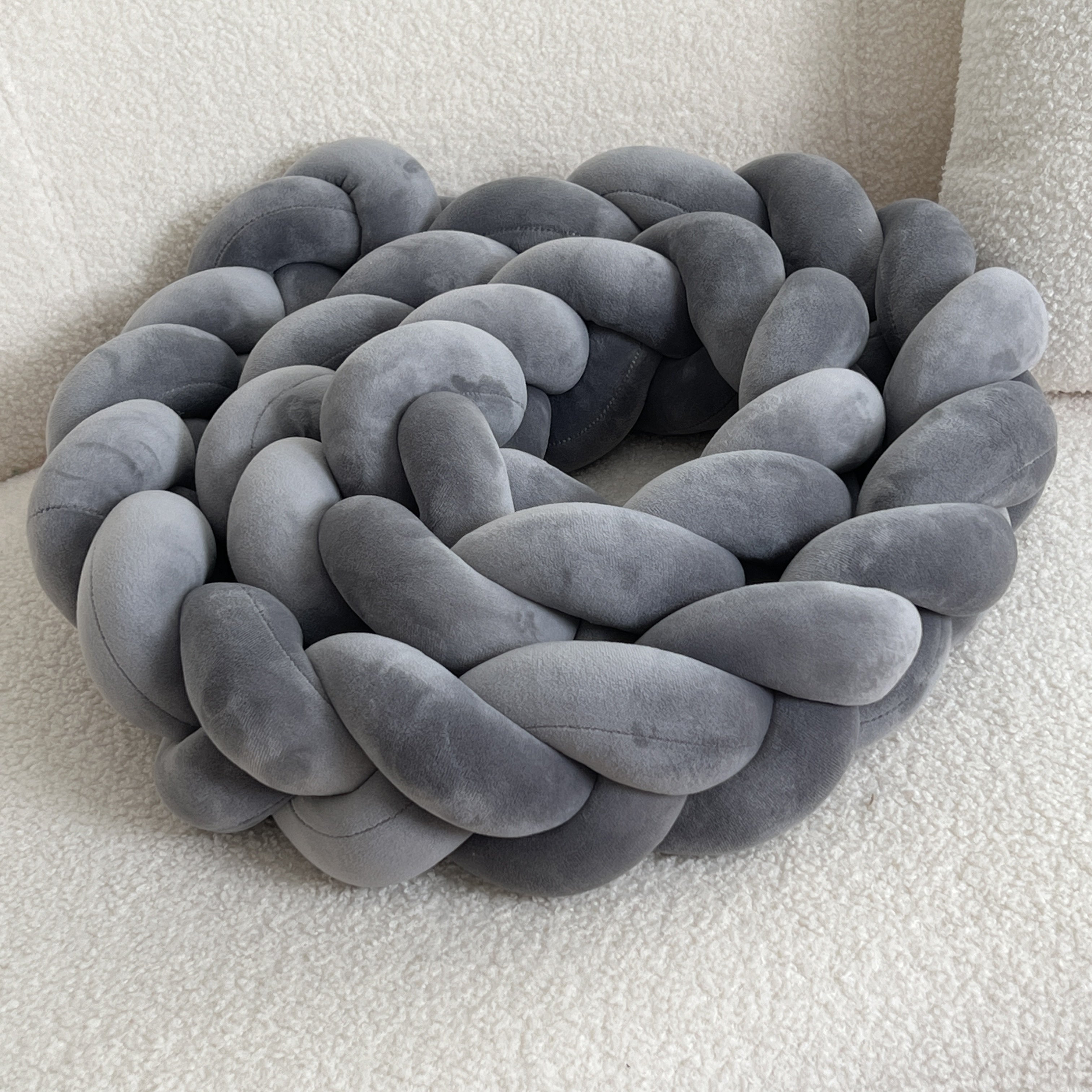 Handgjord Knapp Vloerkudde - Geometrisk Mönster, Tvättbar, 78-tum, Helårs Dekorativ Kuddfyllning med Polyester