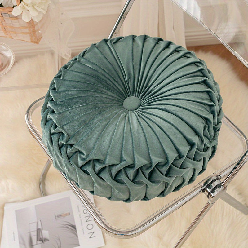 Pumpakudde - Sammet Rund Kuddfodral för Soffa, Tatami, Vardagsrum och Kontorsdekoration