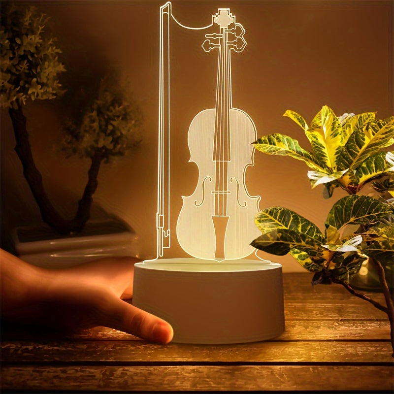MusikLampa - 3D Illusion Cello LED Bordslampa