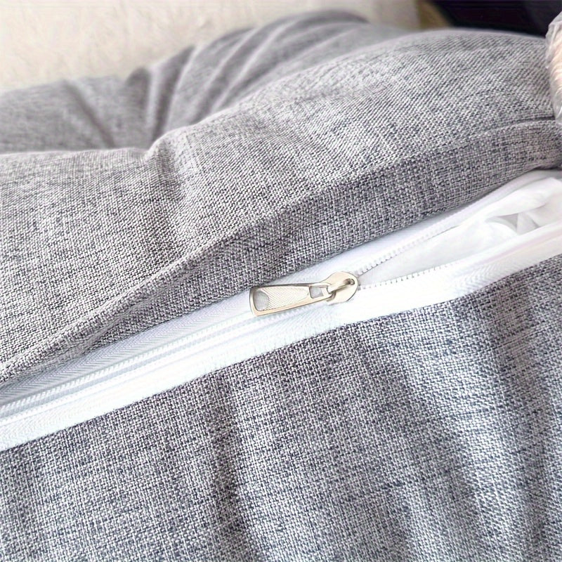 Ademend Linne Trekantig Vinkudde - Komfortabel Ryggkudde för Säng och Soffa