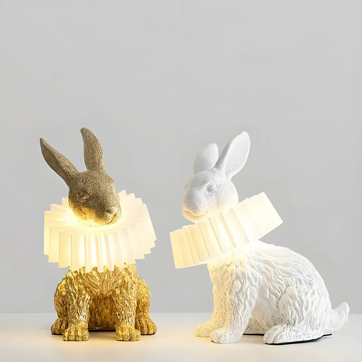 RabbitGleam - Konstnärlig Modern Kanin Bordslampa