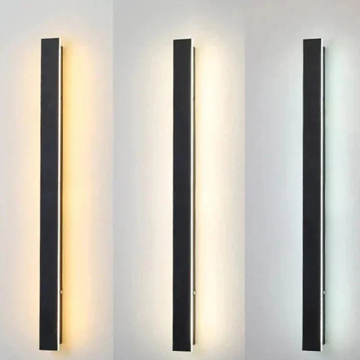 Minimalistisk svart LED-vägglampa – Perfekt för moderna trädgårdar och exteriörer