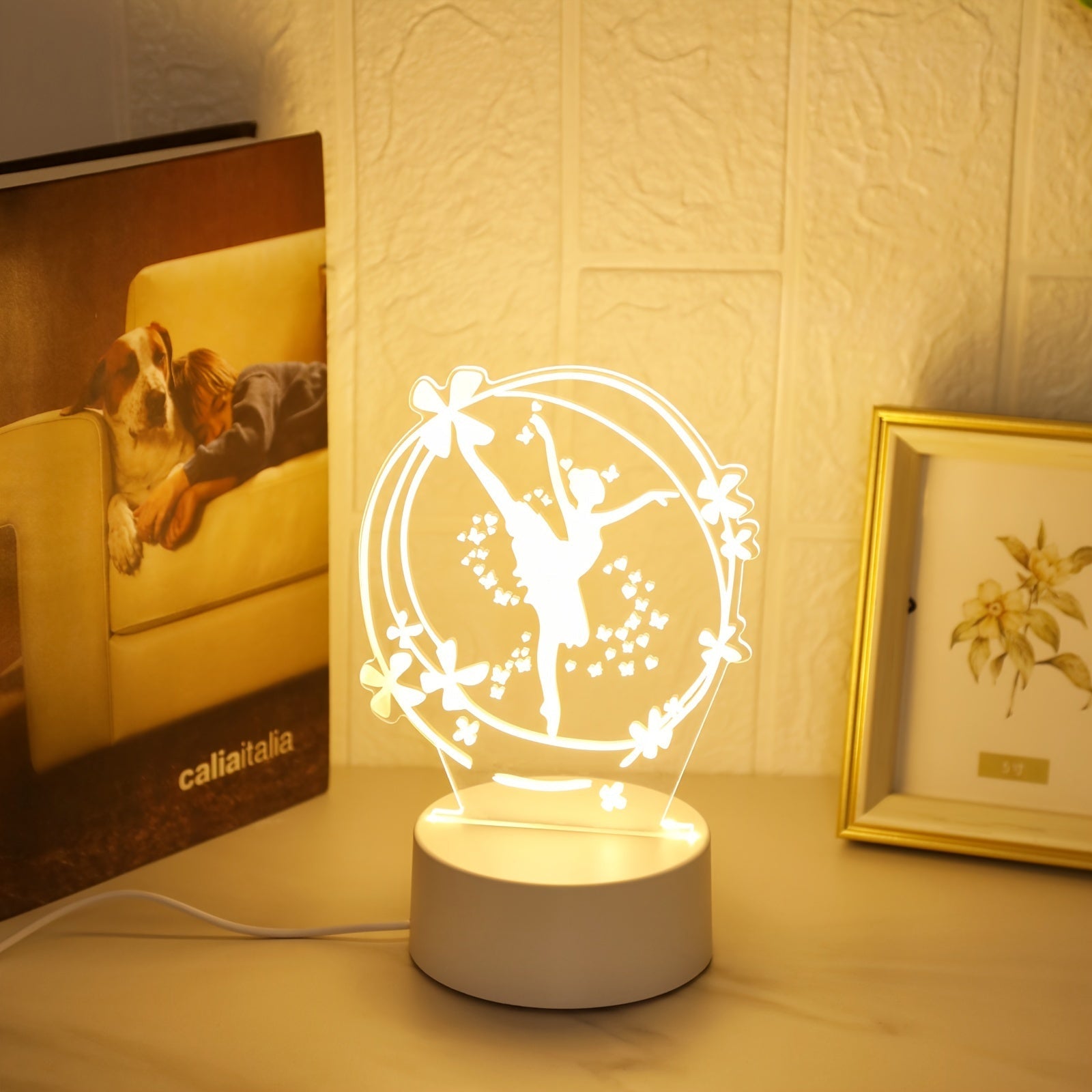 RymdLampa - 3D Baletdansare LED Nattlampa USB Driven