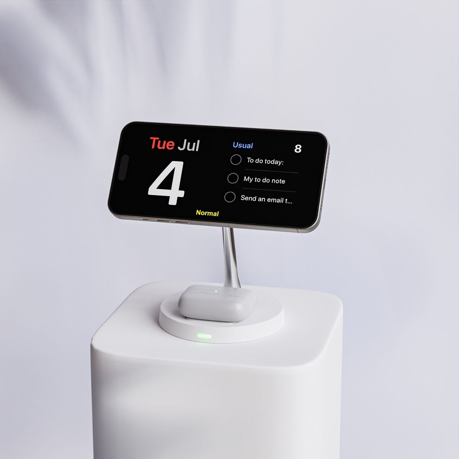 Trådlös telefonladdare med magnetisk ställning