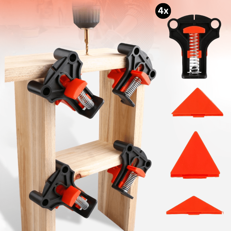 Effektivt träverktygsklämset – Precisionshörnklämmor för säkra 60°, 90°, 120° träprojekt