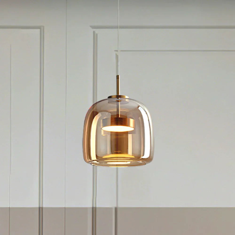 Pendellampa Glas LED Modern Takarmatur
