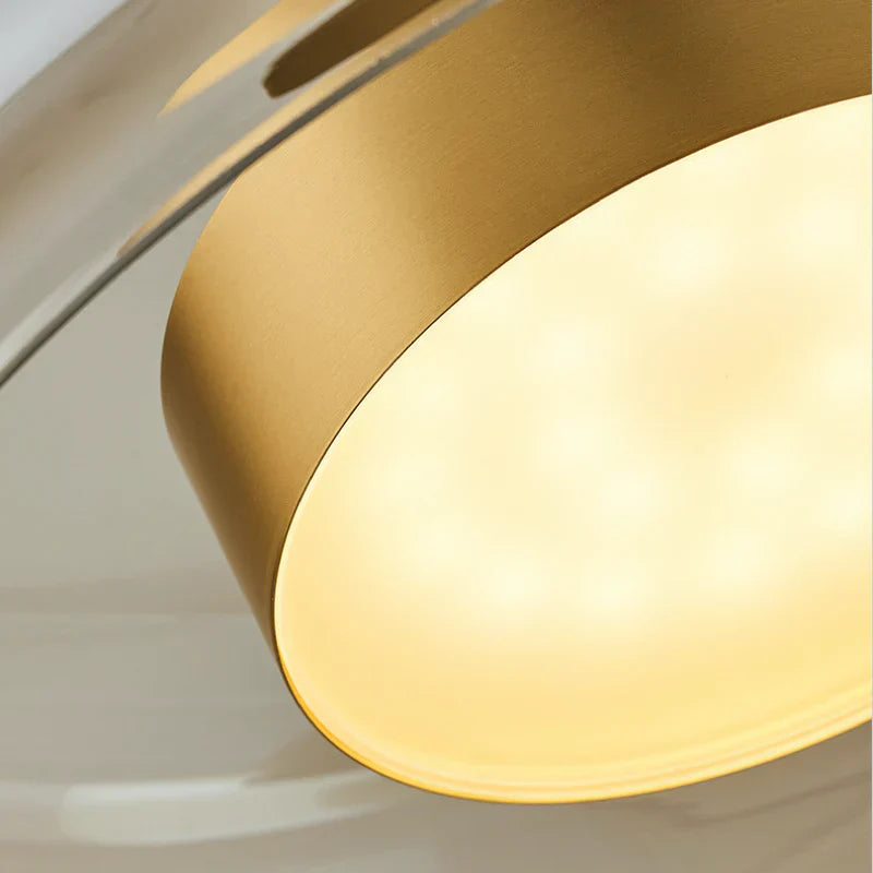 Pendellampa Glas LED Modern Takarmatur
