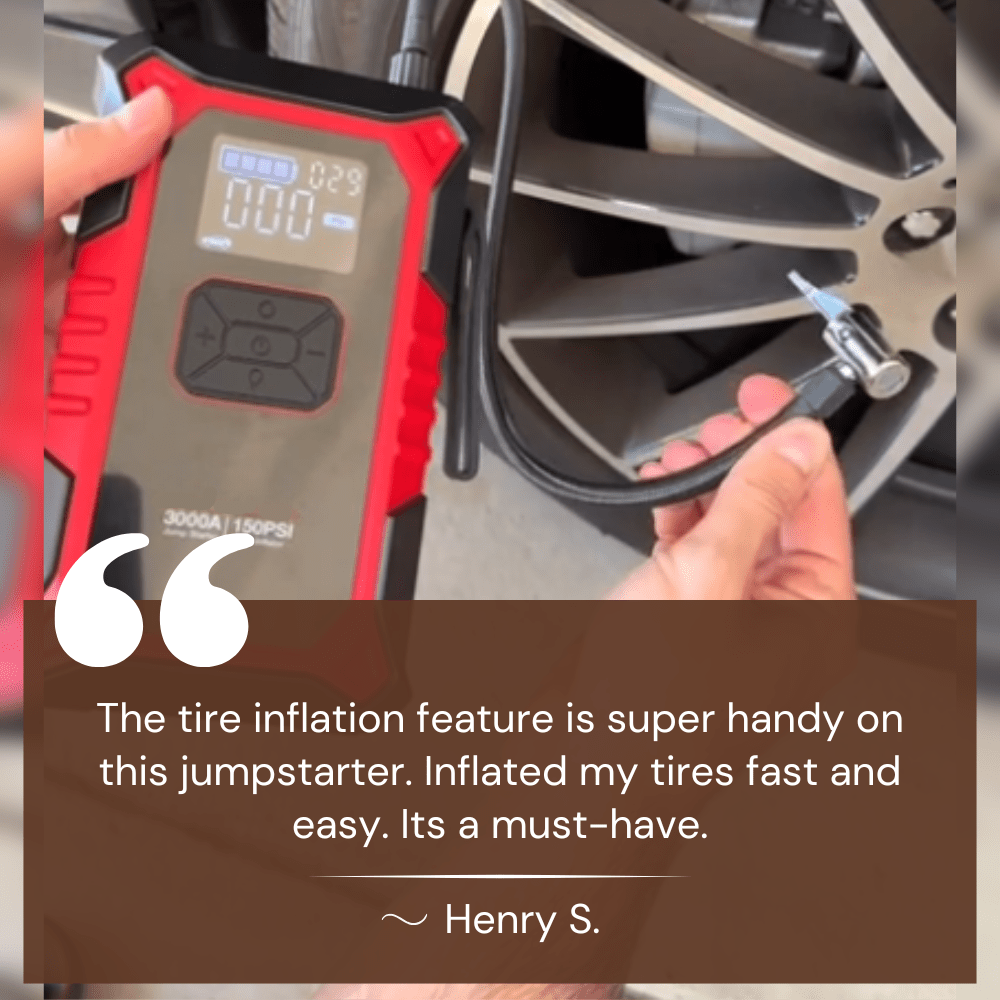 Bilstartare med luftkompressor