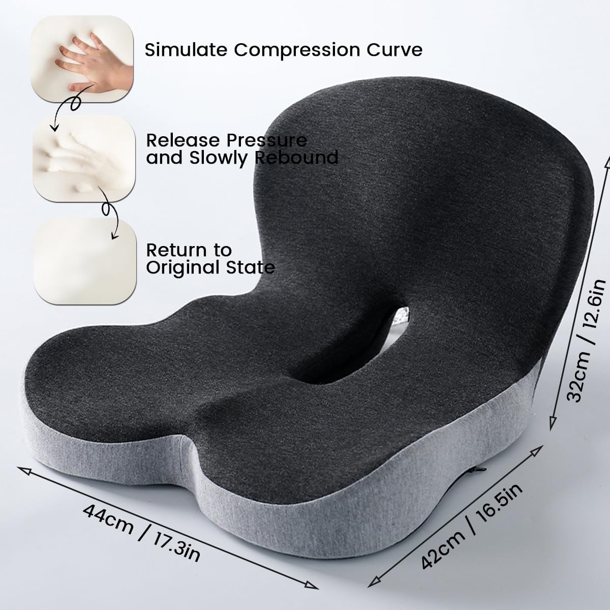 BODYFORM PAD – Ergonomisk sittkudde av minnesskum för daglig komfort