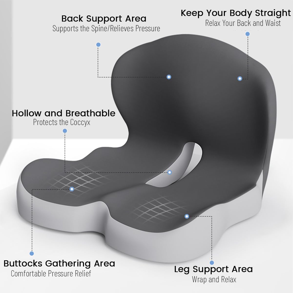 BODYFORM PAD – Ergonomisk sittkudde av minnesskum för daglig komfort